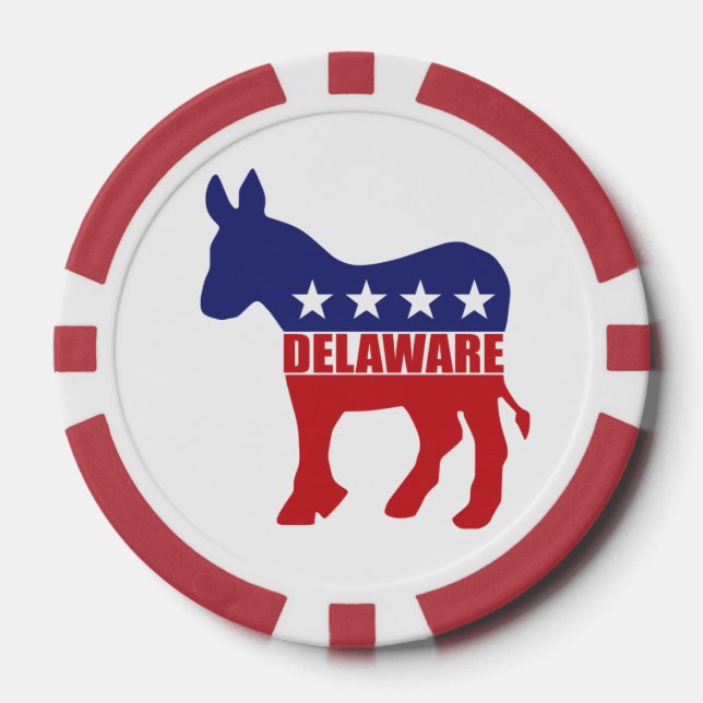 Delaware Democrat Donkey Poker Chips (Front)