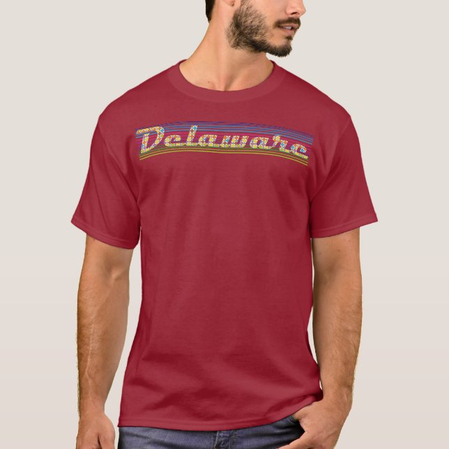 Delaware  Disco 70s Style T-Shirt (Front)