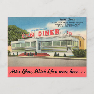 Delaware, Earl's Diner Postcard