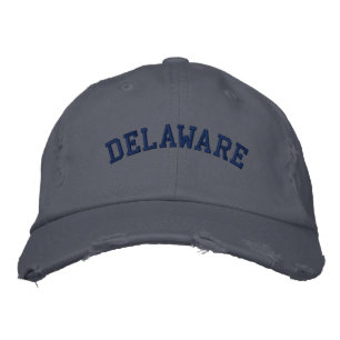 Delaware Embroidered Distressed Cap Scotland Blue