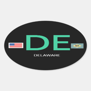 Delaware* Euro-style Oval Bumper Sticker