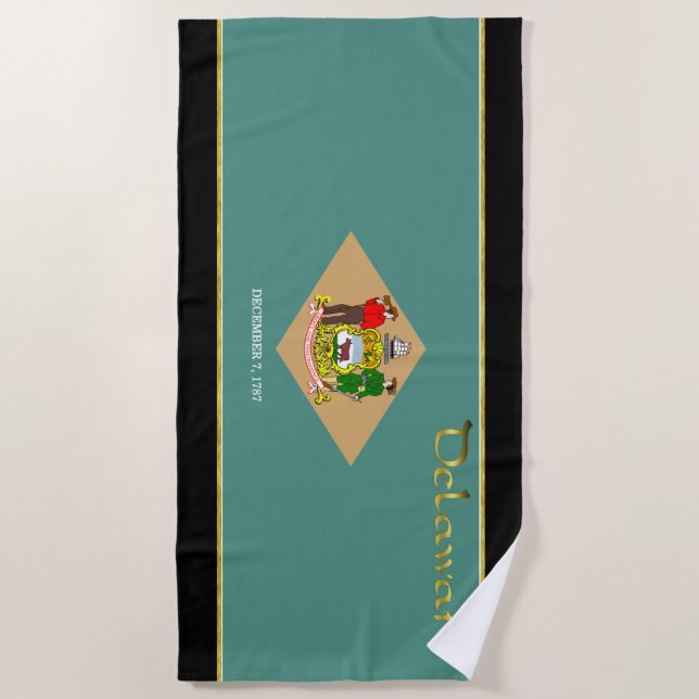 Delaware flag beach towel (Front)