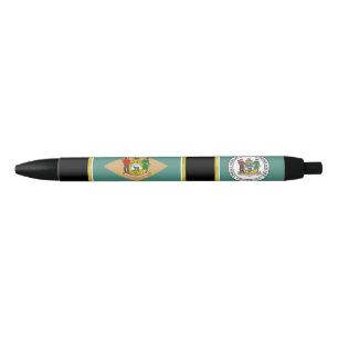 Delaware flag black ink pen