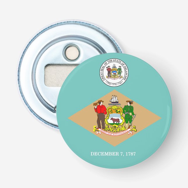 Delaware flag bottle opener (Front)