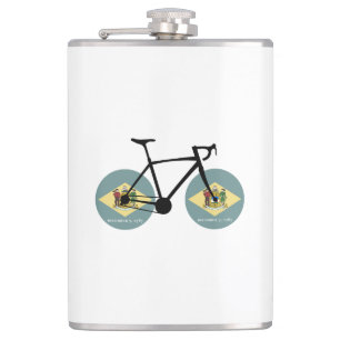 Delaware Flag Cycling Hip Flask