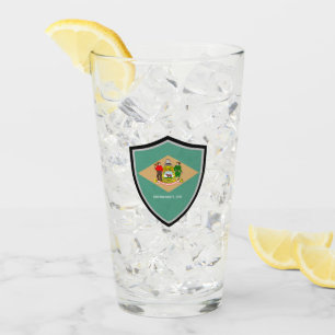 Delaware flag glass