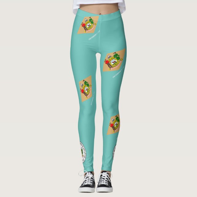 Delaware flag leggings (Front)