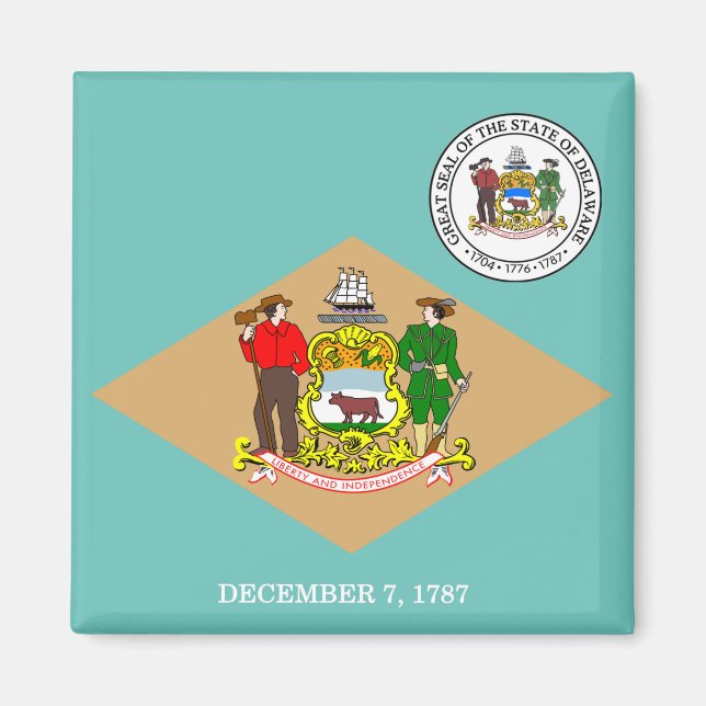 Delaware flag magnet (Front)