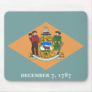Delaware Flag Mouse Pad
