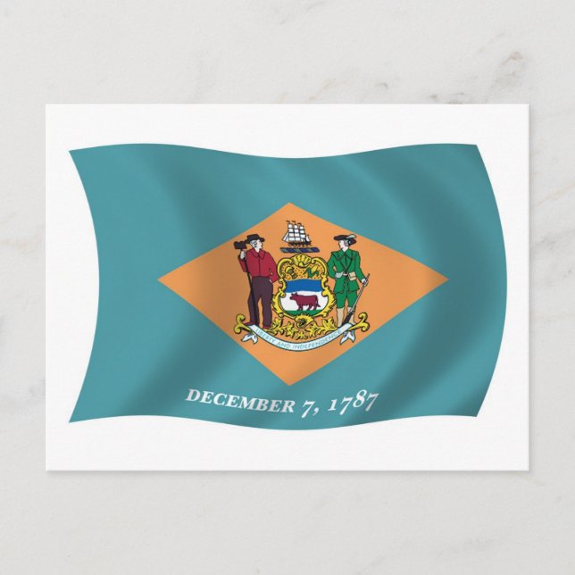 Delaware Flag Postcard (Front)