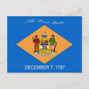 Delaware Flag Postcard