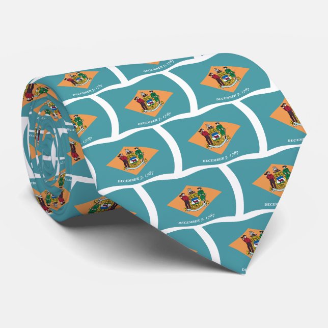 Delaware Flag Tie (Rolled)
