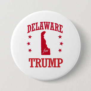 DELAWARE FOR DONALD TRUMP 7.5 CM ROUND BADGE