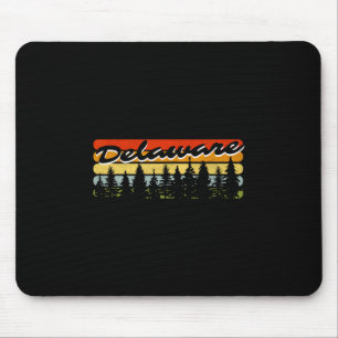 Delaware Forest Sunset Trees Cabin Theme Souvenir Mouse Pad