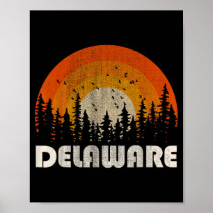 Delaware - funny nature vintage hiking 60s 70s 80s poster