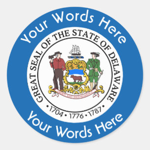 Delaware Great Seal Custom Sticker