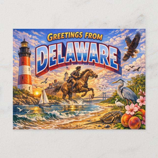 Delaware Greetings Postcard  (Front)