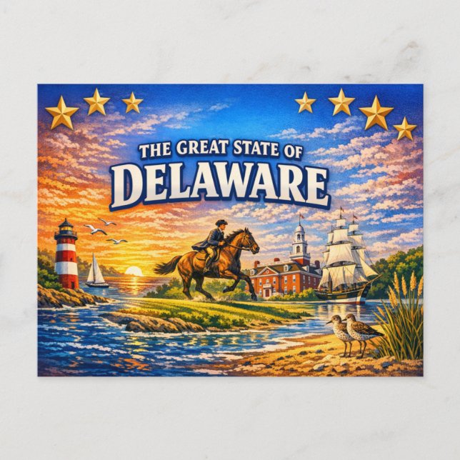 Delaware Greetings Postcard  (Front)