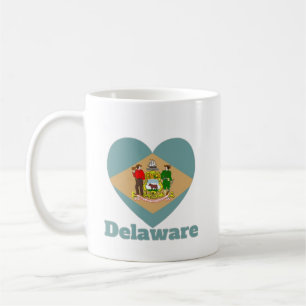 Delaware Heart Flag Coffee Mug