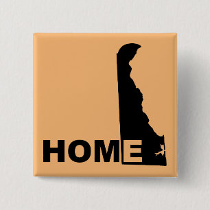 Delaware Home Away From State Button Badge Pin