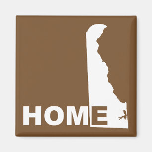 Delaware Home Away From State Fridge Magnet