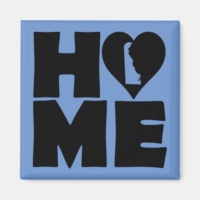 Delaware Home Heart State Fridge Magnet (Front)