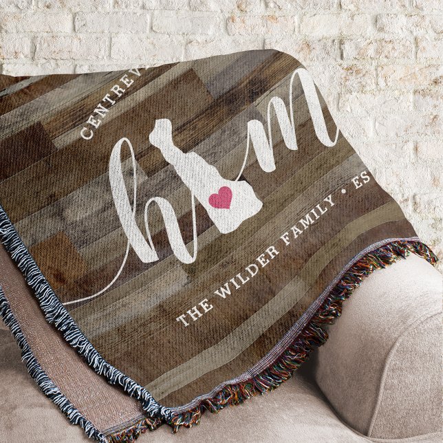 Delaware Home State Personalized Wood Look Throw Blanket (Creator Uploaded)