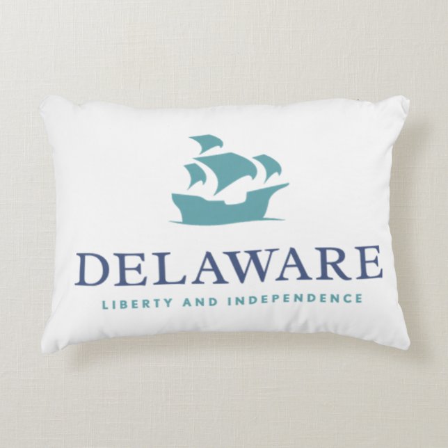Delaware Liberty and Independence Decorative Cushion (Front)