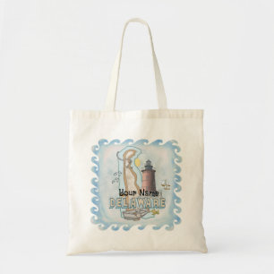 Delaware Lighthouse custom name Tote Bag