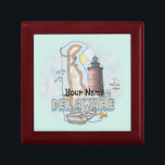 Delaware Lighthouse Gift Box<br><div class="desc">Delaware Lighthouse gift box by ArtMuvz Illustration. Matching watercolor lighthouse t shirt, apparel, nautical clothing, lighthouse collector apparel. Lighthouse gifts are a great way to show someone you care, especially if they love the ocean, the coast, or lighthouses themselves. Lighthouses are iconic symbols of hope, guidance, and safety, and they...</div>