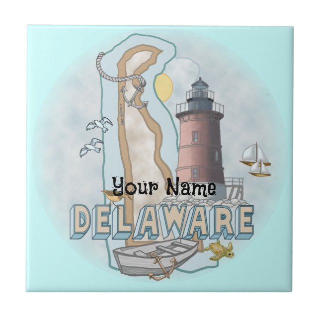 Delaware Lighthouse tile (Front)