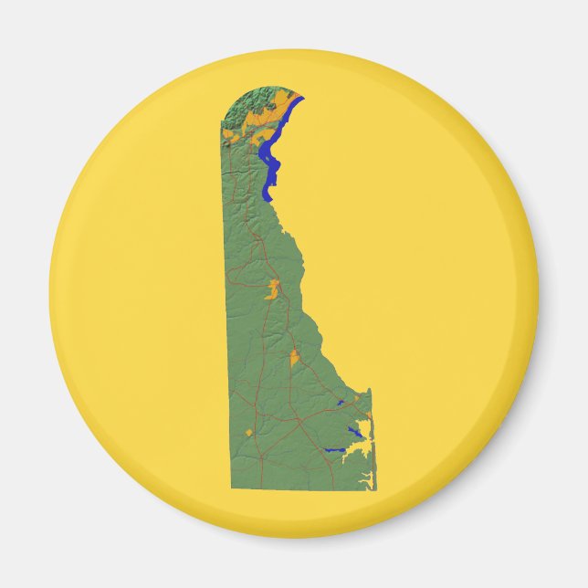 Delaware Map Magnet (Front)