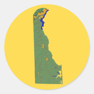 Delaware Map Sticker