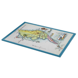 Delaware Maryland Vintage Map Cutting Board