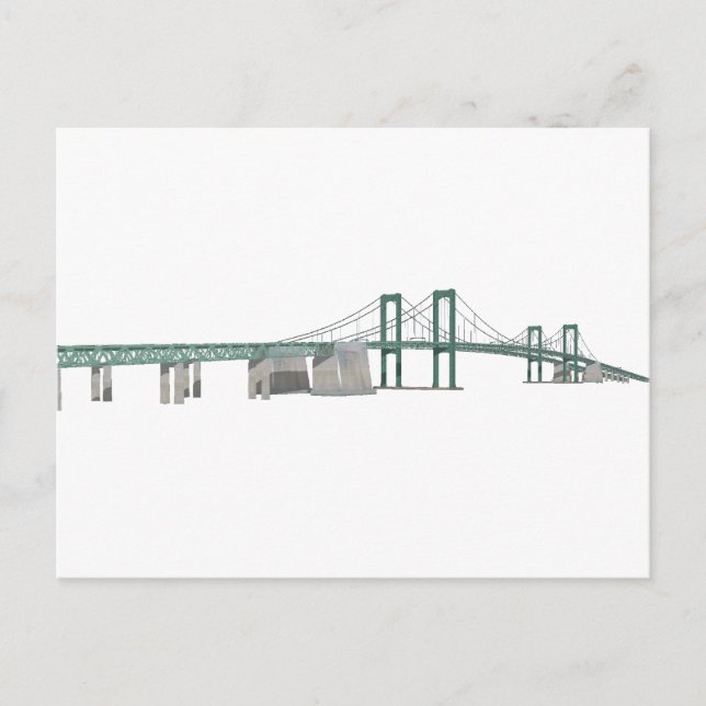 Delaware Memorial Bridge: 3D Model: Postcard (Front)