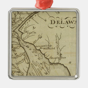 Delaware Metal Ornament