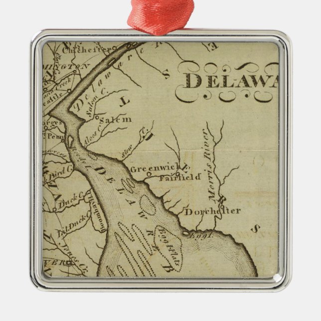 Delaware Metal Ornament (Front)