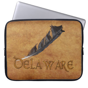 DELAWARE Native American Feather Laptop Sleeve