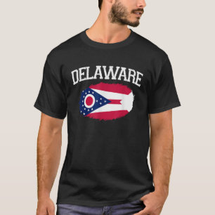 DELAWARE OH OHIO Flag Vintage USA Sports Men Women T-Shirt