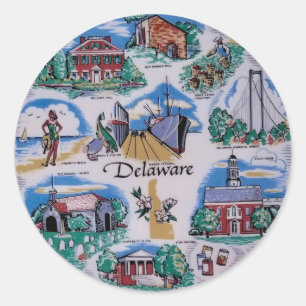 Delaware P Classic Round Sticker
