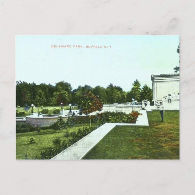 Delaware Park, Buffalo 1910 Vintage Postcard (Front)