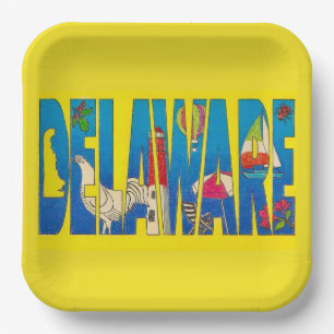 Delaware Party Paper Plate