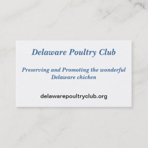 Delaware Poultry Club recruitment cards