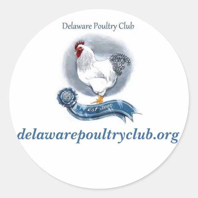 Delaware Poultry Club Stickers (small) (Front)