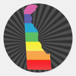 delaware pride. classic round sticker