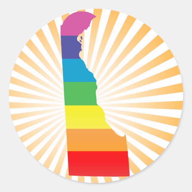 delaware pride. classic round sticker (Front)