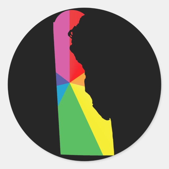 delaware pride. classic round sticker (Front)