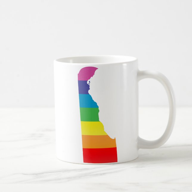 delaware pride. striped. coffee mug (Right)