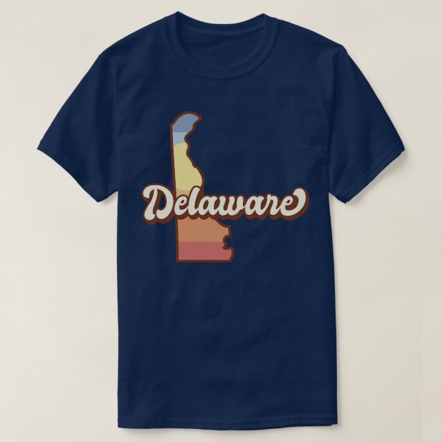 Delaware Retro T-Shirt (Design Front)