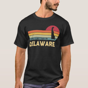 DELAWARE Retro Vintage US State Map Delaware Patri T-Shirt